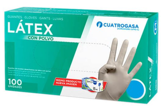 Guantes Látex con Polvo Cuatrogasa