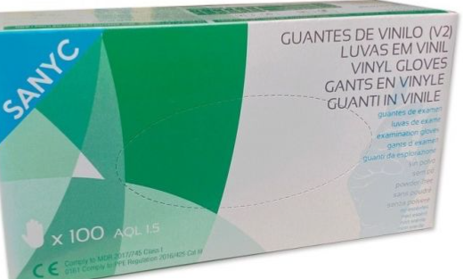 Guantes Vinilo Sin Polvo Sanyc/Newmark