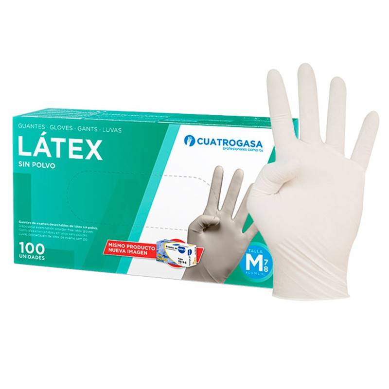 Guantes de Látex sin Polvo